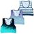 Kit 3 Top Feminino Academia Cropped Treino Ginástica Musculação Corrida Caminhada Fitness Fit, Roxo azul, Afrodite