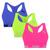 Kit 3 Tops Puma Nadador Sem Costura Feminino Azul, Verde