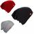 Kit 3 Touca Beanie Tipo Gorro Original Vcstilo Preto, Cinza, Vermelho