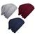 Kit 3 Touca Beanie Tipo Gorro Original Vcstilo Cinza, Vinho, Marinho