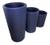 Kit 3 Vasos Grandes De Polietileno Decorativo Para Plantas E Flores  Azul