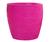 Kit 3  Vasos Planta 50x50 + 40x40 + 30x30 Oval Moderno Polietileno ROSA 022