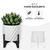 Kit 3 Vasos Suspenso Flor Cachepot Suculenta Decoração  Branco