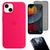 Kit 3em1 Compatível Com iPhone 14 - Capa Case + Película 3D Anti-Espião + Película De Câmera Rosa-pink