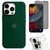 Kit 3em1 Compatível Com iPhone 14 Pro - Capa Case + Película 3D Anti-Espião + Película De Câmera Verde-escuro