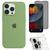 Kit 3em1 Compatível Com iPhone 14 Pro - Capa Case + Película 3D Anti-Espião + Película De Câmera Verde-abacate