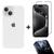 Kit 3em1 Linha Premium Para iPhone 15 - Capa Case + Película 3D Tela + Película De Proteção Câmera Branco