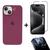 Kit 3em1 Linha Premium Para iPhone 15 - Capa Case + Película 3D Tela + Película De Proteção Câmera Bordô