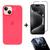 Kit 3em1 Linha Premium Para iPhone 15 - Capa Case + Película 3D Tela + Película De Proteção Câmera Rosa-coral