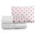 Kit 3pçs lençol para bebê mini cama toque macio Moderno Poá rosé
