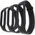 Kit 3x Pulseiras Silicone Sport Flexível Compatível Xiaomi Mi Band 3 4  Preto-Preto-Preto