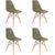 Kit 4 Cadeiras Charles Eames Wood Design Eiffel Colorida Verde Musgo