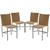 Kit 4 Cadeiras de Jantar Havaí em Fibra Sintética Trama Dupla Artesanal para Área Gourmet, Cozinha Cad4DuplaHavaTeca