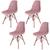Kit 4 Cadeiras Design Charles Eames Eiffel Colmeia  Nude