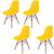 Kit 4 Cadeiras Design Charles Eames Eiffel Colmeia  Amarela