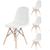 Kit 4 Cadeiras Eames Eiffel Estofada Botonê 130C Branco