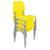 Kit 4 cadeiras escolar infantil  lg flex empilhavel t2 Amarelo