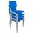 Kit 4 cadeiras escolar infantil  lg flex empilhavel t2 Azul