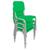 Kit 4 cadeiras escolar infantil  lg flex empilhavel t2 Verde