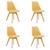 Kit 4 Cadeiras Saarinen Wood Com Estofamento Várias Cores amarelo