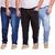 Kit 4 Calça Jeans Masculina Plus Size Lycra Elastano Reta Escuro medio preto claro