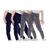 Kit 4 calças legging infantil lisa basica cintura alta suplex uniforme escola dia a dia passeio 2 azul, 2 cinzas