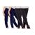 Kit 4 calças legging infantil lisa basica cintura alta suplex uniforme escola dia a dia passeio 2 azul, 2 pretas