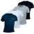 Kit 4 Camiseta Masculina Camisas 100% Algodão Premium Slim Basicas MP Todas as cores