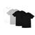 Kit 4 Camiseta Masculina Poliéster Com Toque de Algodão Camisa Blusa Treino Academia Tshrt Esporte Camisetas Cinza, Preto