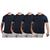 Kit 4 Camisetas Básicas Masculina Algodão Premium Slim Fit 4 pretas