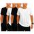 Kit 4 Camisetas Dry Fit Masculina Esportiva para Treino Academia Básica Cores Tecido Leve Fitness Branco, Preto