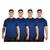 Kit 4 Camisetas Dry Fit Premium Básica Academia Esporte 4 azul, Marinho