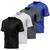 Kit 4 Camisetas Dry Proteção UV Masculina Manga Curta Lisa Academia Treino Preto, Azul