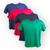 Kit 4 camisetas masculina basica baby look lisa manga curta Azul, Vermelho, Preto, Verde