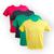 Kit 4 camisetas masculina basica baby look lisa manga curta Vermelho, Preto, Verde, Amarelo