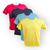 Kit 4 camisetas masculina basica baby look lisa manga curta Vermelho, Preto, Azul cl, Amarelo