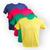 Kit 4 camisetas masculina basica baby look lisa manga curta Azul, Vermelho, Verde, Amarelo