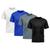 Kit 4 Camisetas Masculina Dry Fit Proteção Solar UV Básica Lisa Treino Academia Passeio Fitness Ciclismo Camisa Preto, Branco