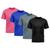 Kit 4 Camisetas Masculina Dry Fit Proteção Solar UV Básica Lisa Treino Academia Passeio Fitness Ciclismo Camisa Preto, Rosa