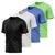 Kit 4 Camisetas Masculina Dry Manga Curta Proteção UV Slim Fit Básica Academia Treino Fitness Preto, Verde
