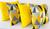 Kit 4 Capas Almofadas Lindas Decorativas Sala Sofá C/ Ziper amarelo triangulo