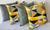 Kit 4 Capas Almofadas Lindas Decorativas Sala Sofá C/ Ziper amarelo triangulo cinza