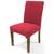 KIT 4 Capas Cadeira Decorativa Ajustavel Elastica Lisa ou Estampada Renova Ambiente  Vermelha-LISA