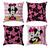Kit 4 Capas Da Minnie Mouse Decoração Quarto Menina Menino Varias Cores Pink