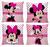 Kit 4 Capas Da Minnie Mouse Decoração Quarto Menina Menino Varias Cores Rosa