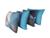 Kit 4 Capas de Almofada 40 x 40 Malha Gel Helanca com Zíper Estampadas e Lisas Decoração 26 azul turquesa