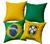 Kit 4 Capas de Almofadas Copa do Mundo Brasil Torcida 45x45 - Barros Baby Store Cor 16