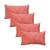 Kit 4 Capas para Almofada em Veludo Drapeada 50x30 com Enchimento 55x35 Várias Cores Rosa Coral