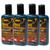 Kit 4 Cera Liquida Colorida Automotiva com Carnaúba PremiumCar Color 200g Azul