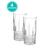 Kit 4 Copo Alto Long Drink Vidro Grosso Diamond Água 350ml Simetria